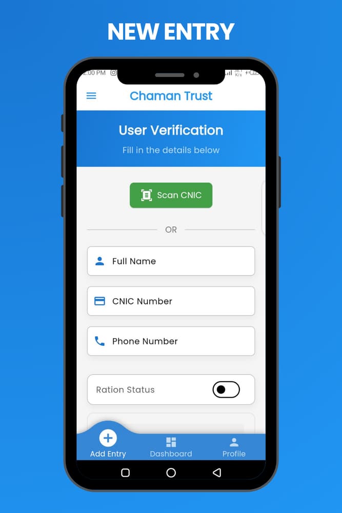 Chaman Trust — Ration DMS screen 3
