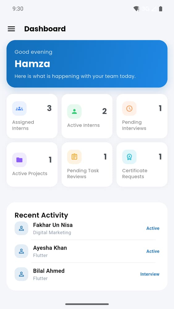 Ezitech iPortal — Internship Portal App screen 5