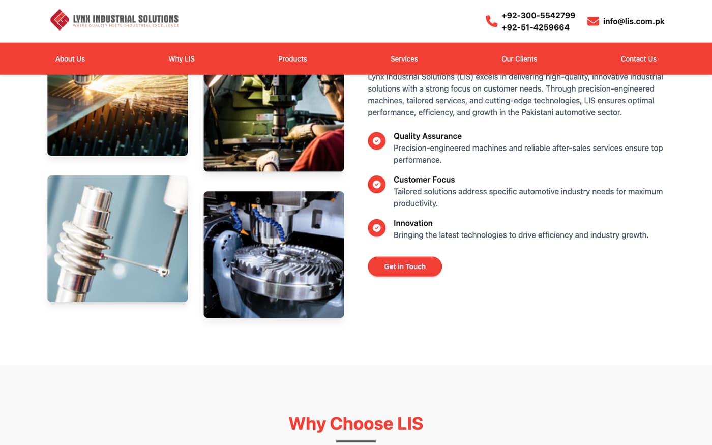 Lynx Industrial Solutions screen 2