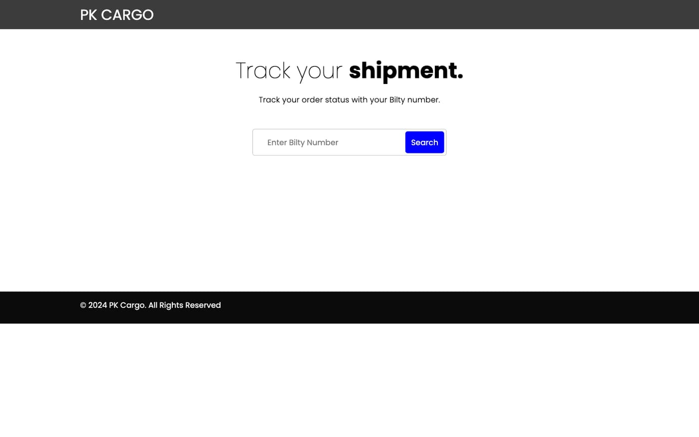 PK Cargo — Shipment Tracking