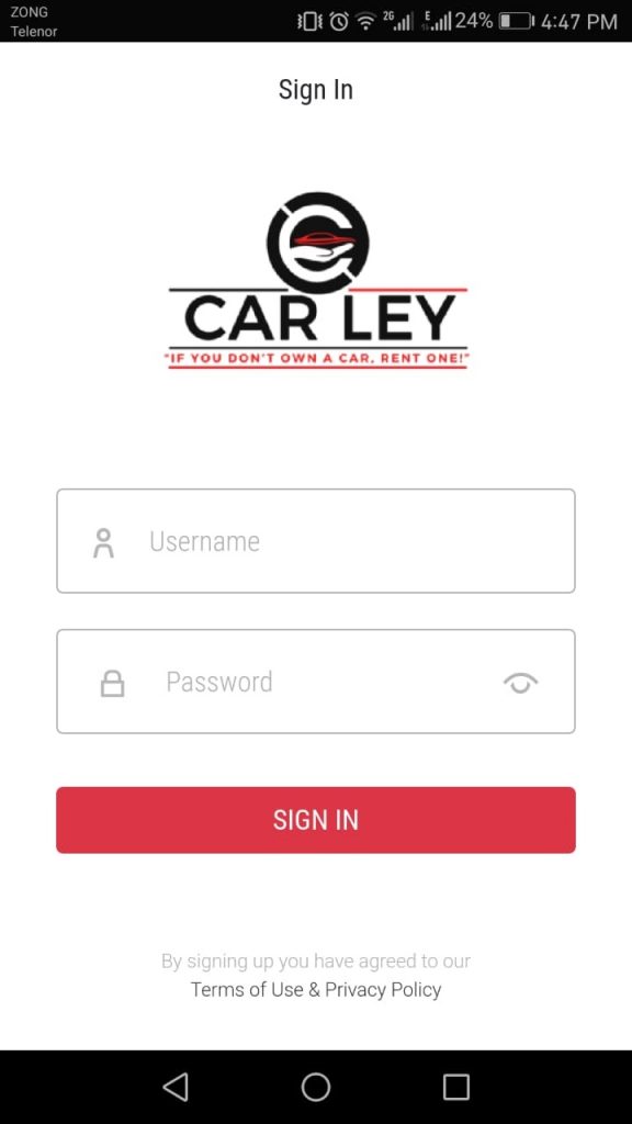 Car Rental Solution screen 2