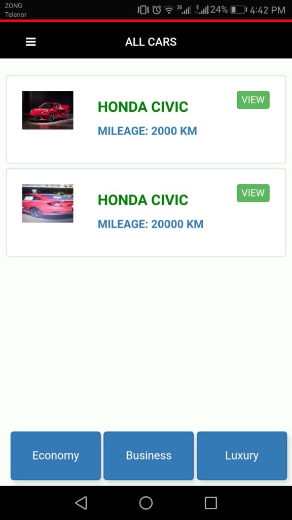 Car Rental Solution screen 3