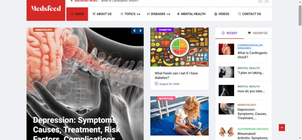 MedsFeed screen 1