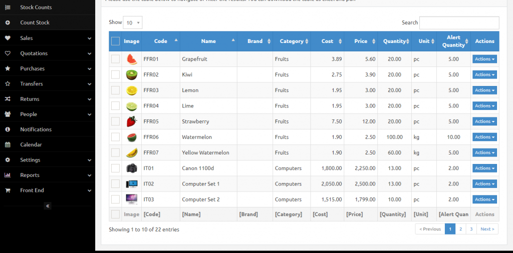 Stock Management System screen 6